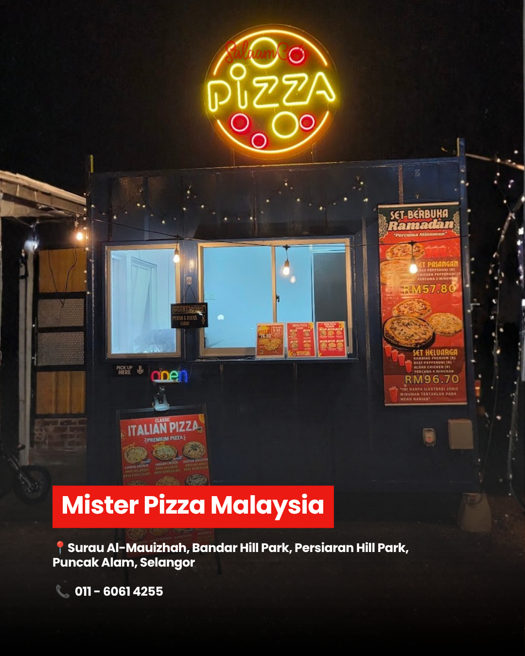 Mister Pizza Malaysia — Surau Al-Mauizhah, Bandar Hill Park, Persiaran Hill Park, Puncak Alam, Selangor. Contact: 011-6061 4255