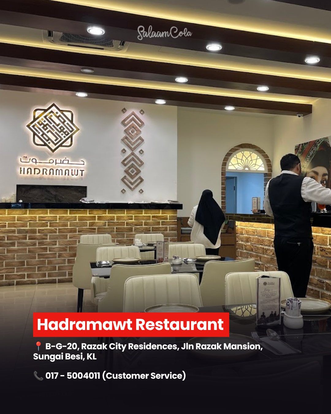 Hadramawt Restaurant, Razak City — Tun Razak City, Kuala Lumpur. Contact: +603-4100-0002