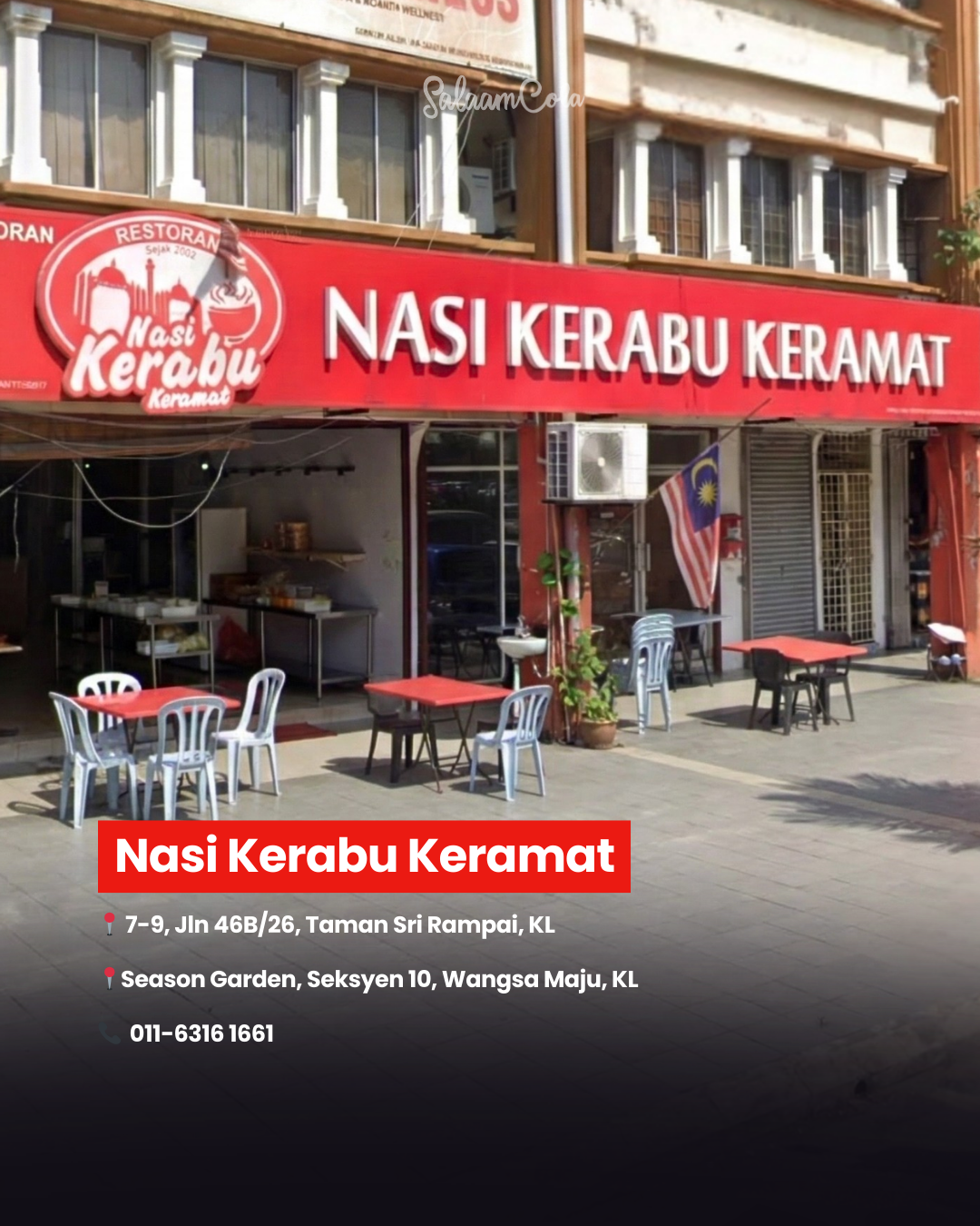 Nasi Kerabu Keramat — Sri Rampai (7-9 Jln 46B/26, Taman Sri Rampai, KL) and Season Garden, Seksyen 10, Wangsa Maju, KL. Contact: 011-6316 1661